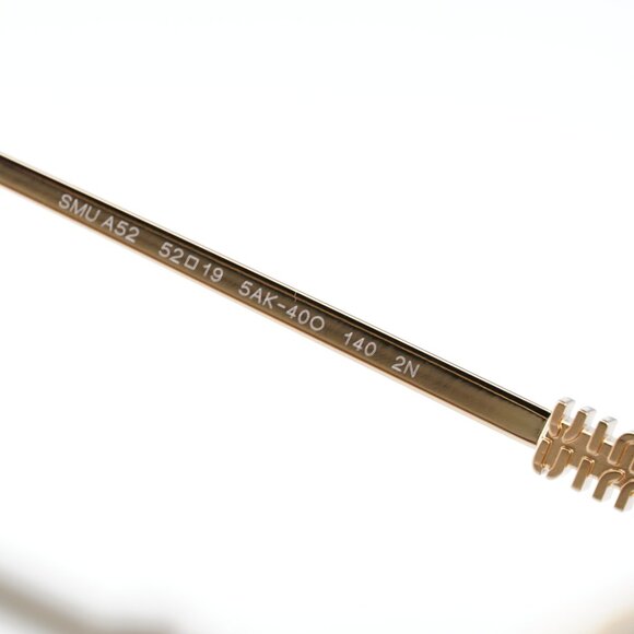 Miu Miu MUA52S 5AK40O Sunglasses Gold Cat Eye Frame, Grey Lenses - Picture 6 of 10